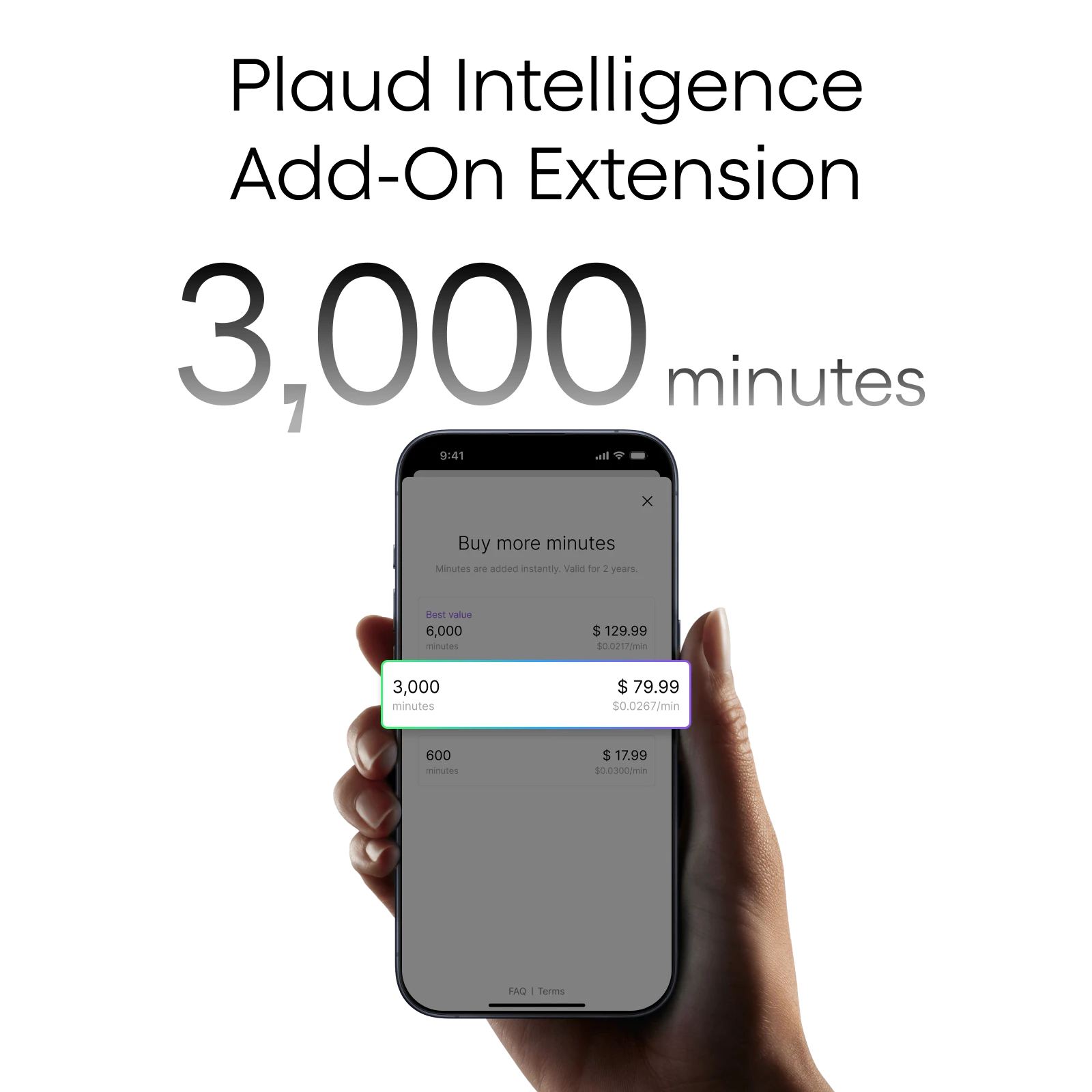 Quota de Transcription Plaud AI (3 000 min) 