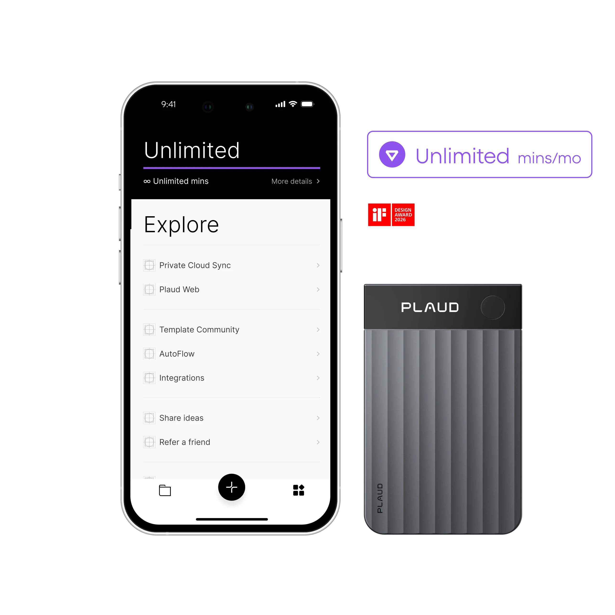Plaud Note Pro & Al Annual Unlimited Plan