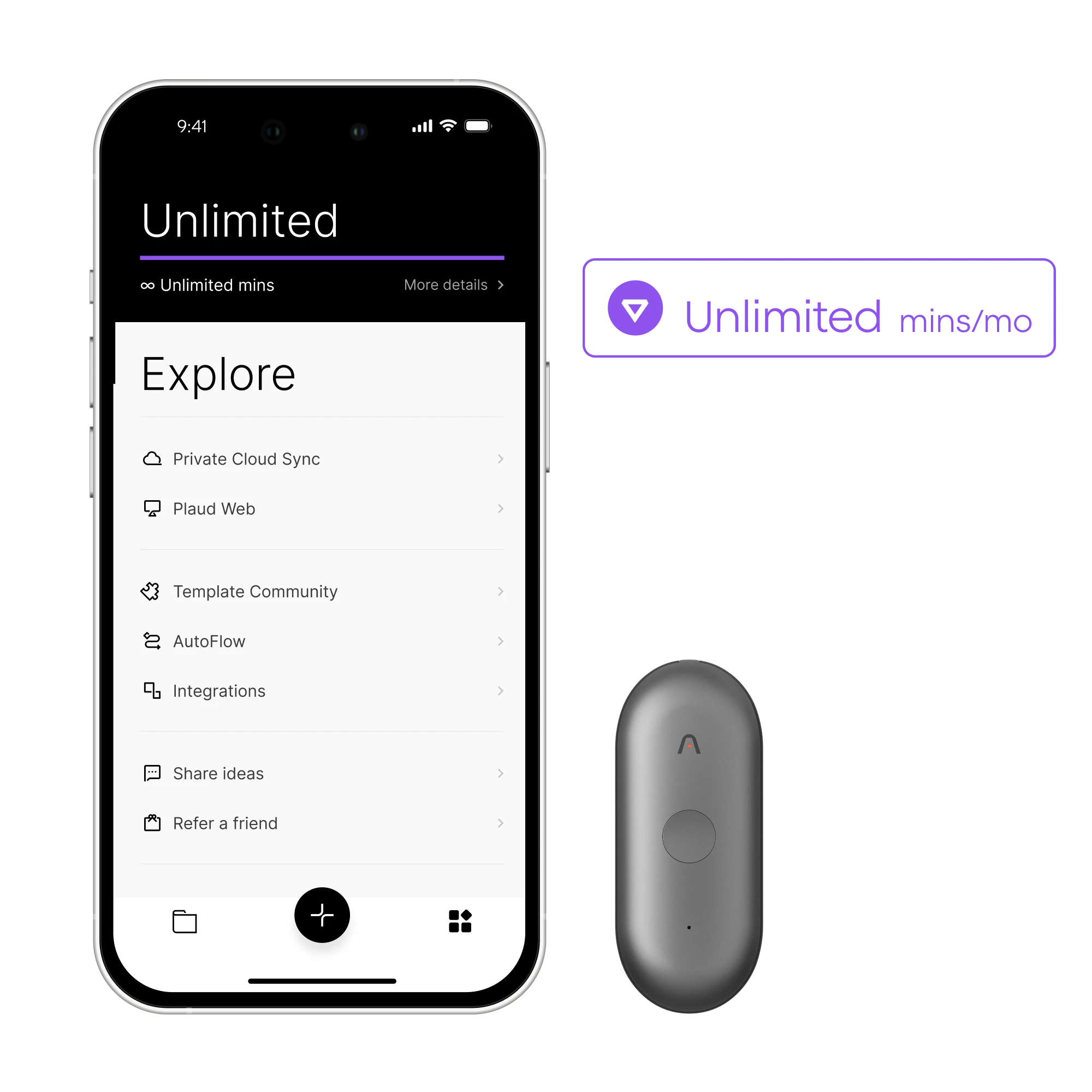 Plaud NotePin S + Annual Unlimited Plan