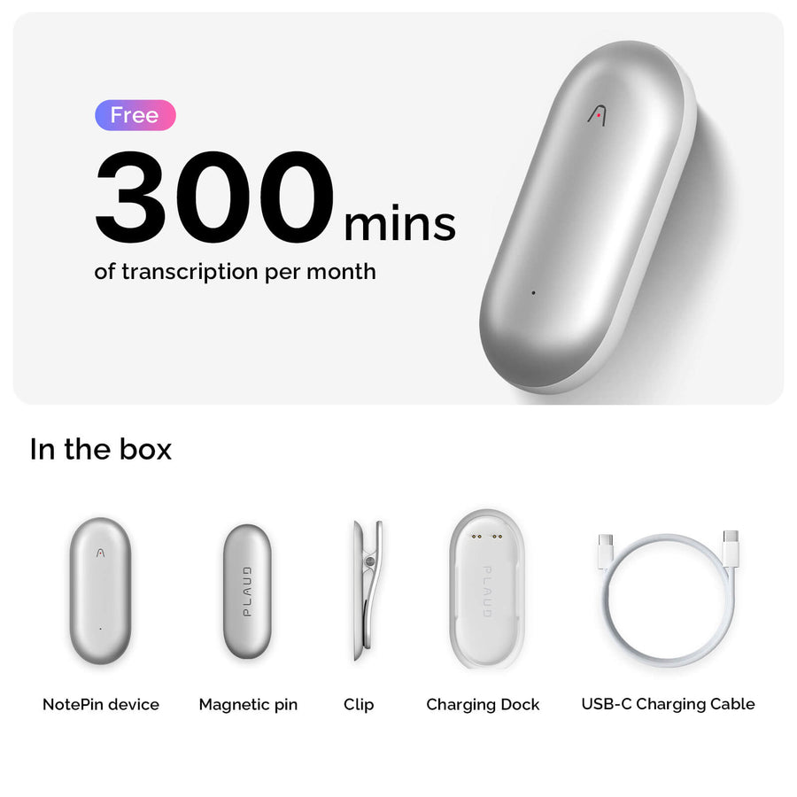 PLAUD NotePin - Wearable AI note taker
