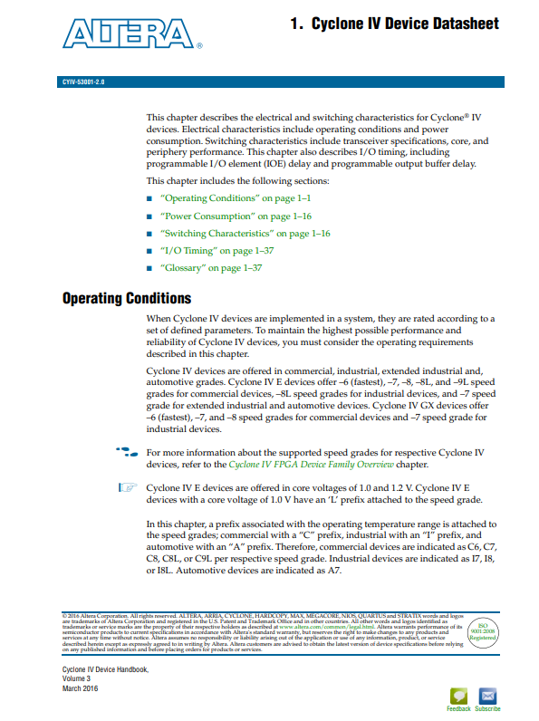 EP4CE6E22C8N datasheet