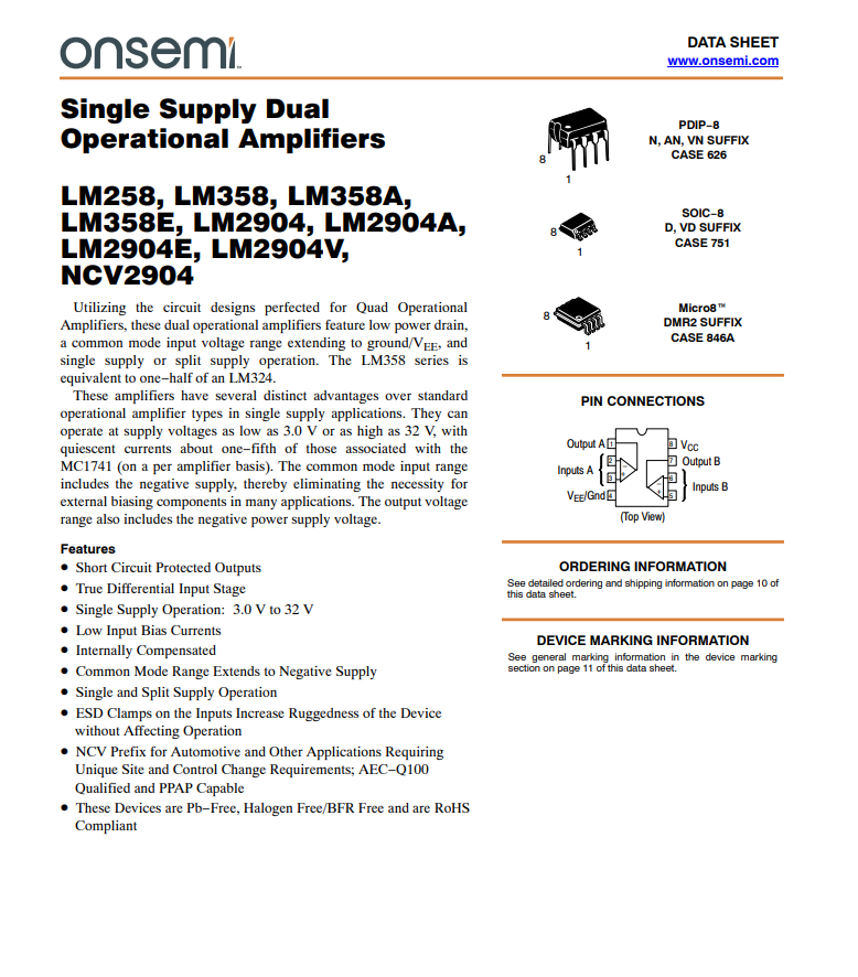 LM358DR2G datasheet