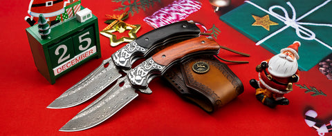 LOTHAR REINDEER Damast Klappmesser Zweihandmesser, Taschenmesser Damast aus 67 Lagen VG10 Damaststahl, Zweihandmesser Legal Deutschland, Zweihand Klappmesser mit Holzgriff, Ideal als Geschenk