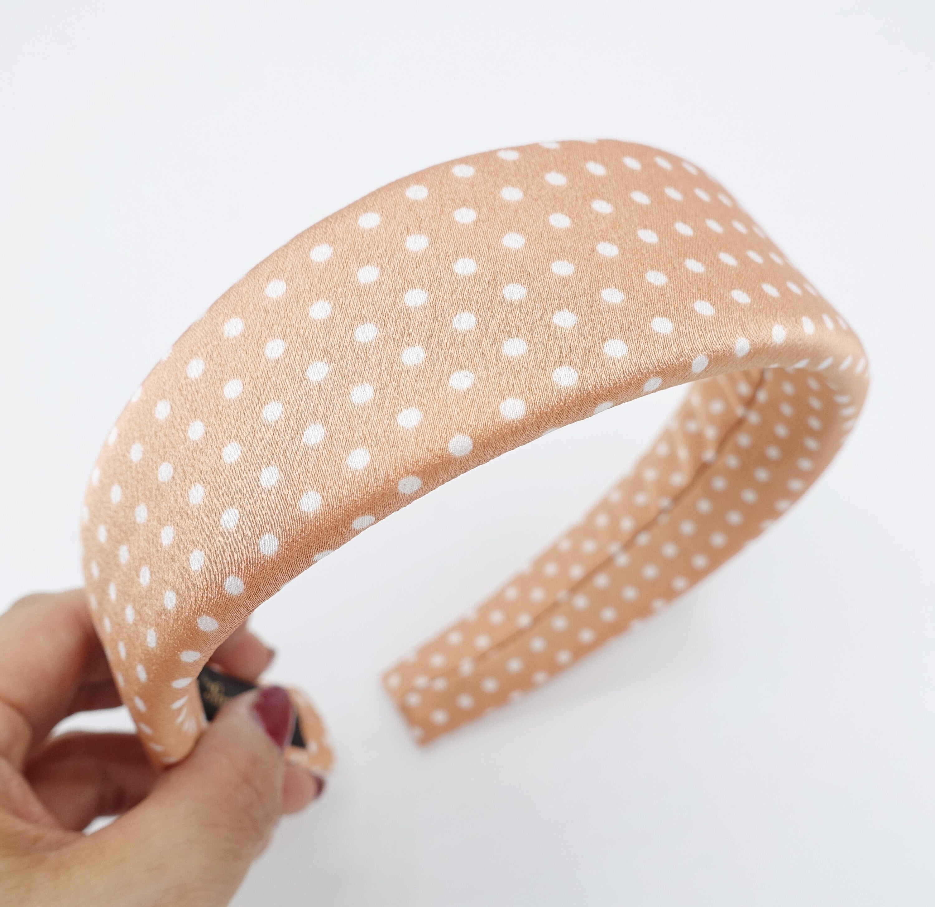 polka dot print padded headband for women