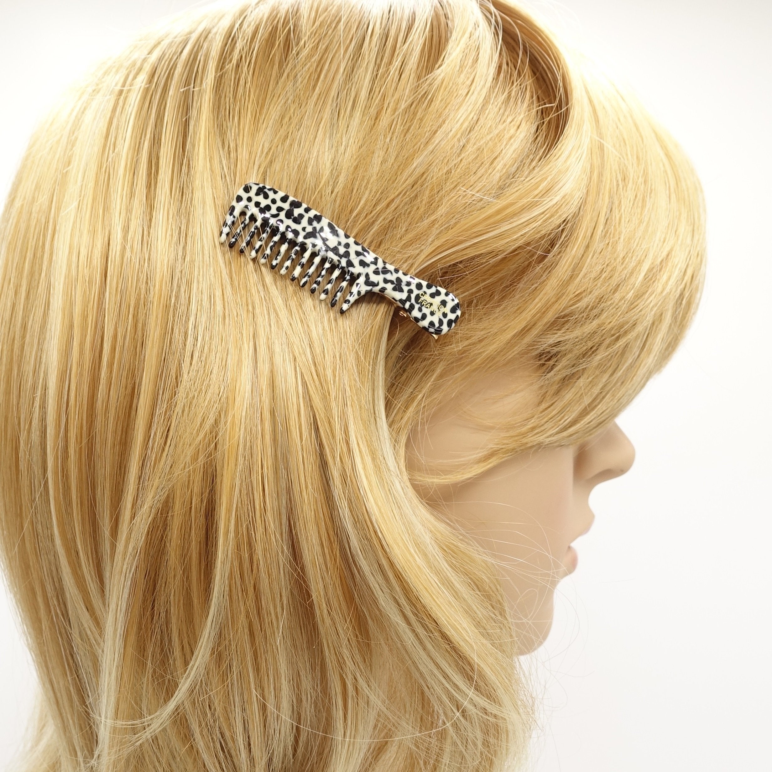 cellulose acetate comb hair clip hair accessory for women