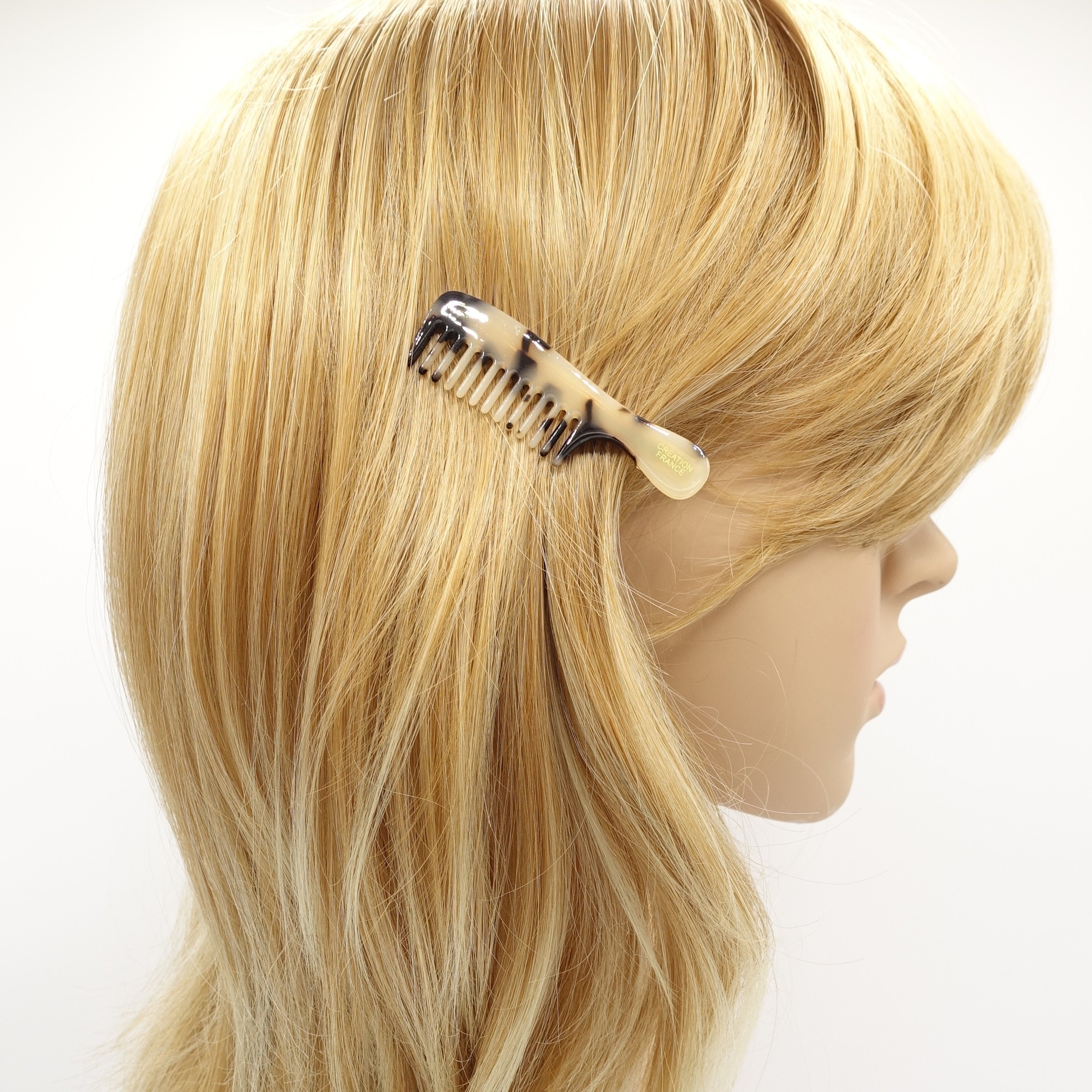 cellulose acetate comb hair clip hair accessory for women