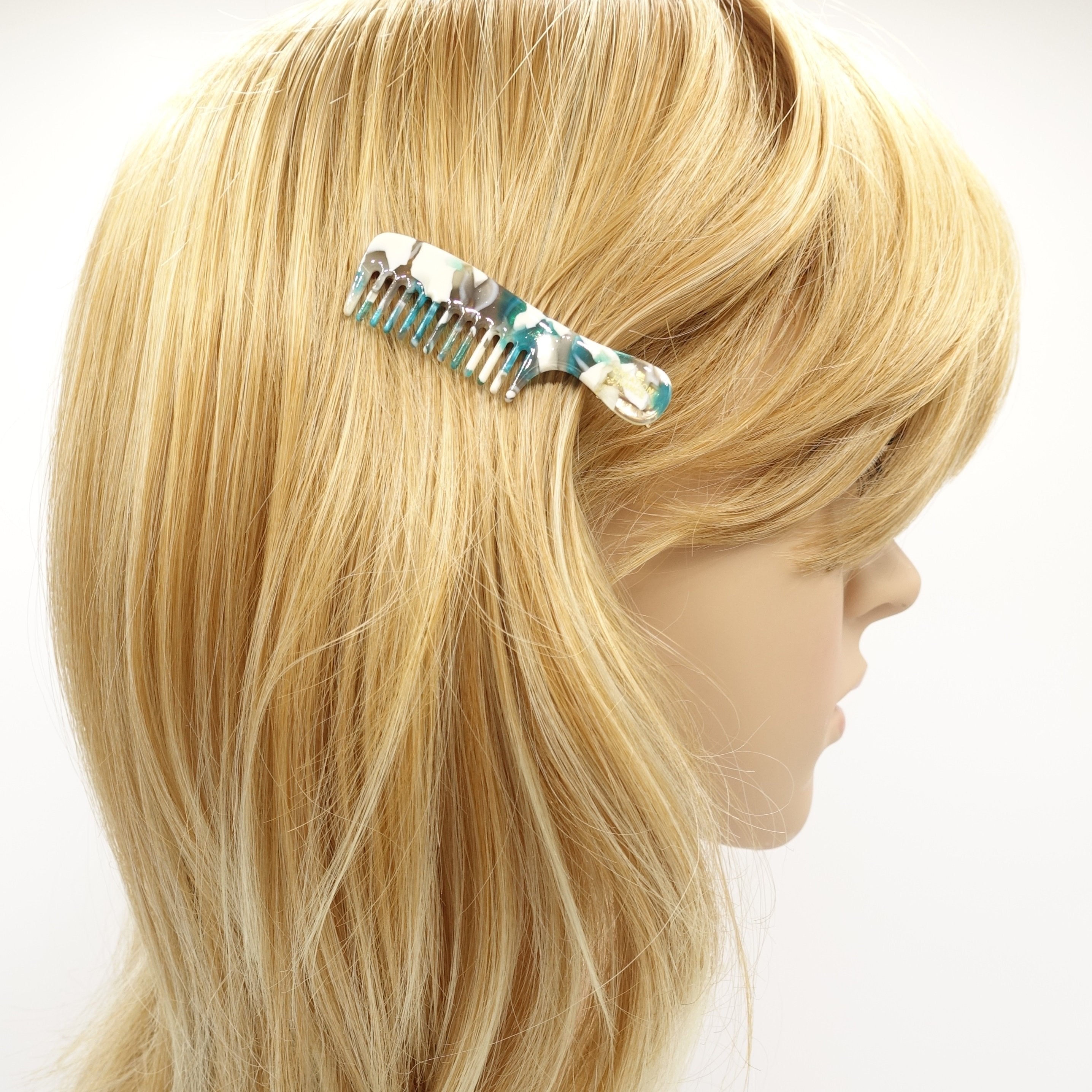 cellulose acetate comb hair clip hair accessory for women