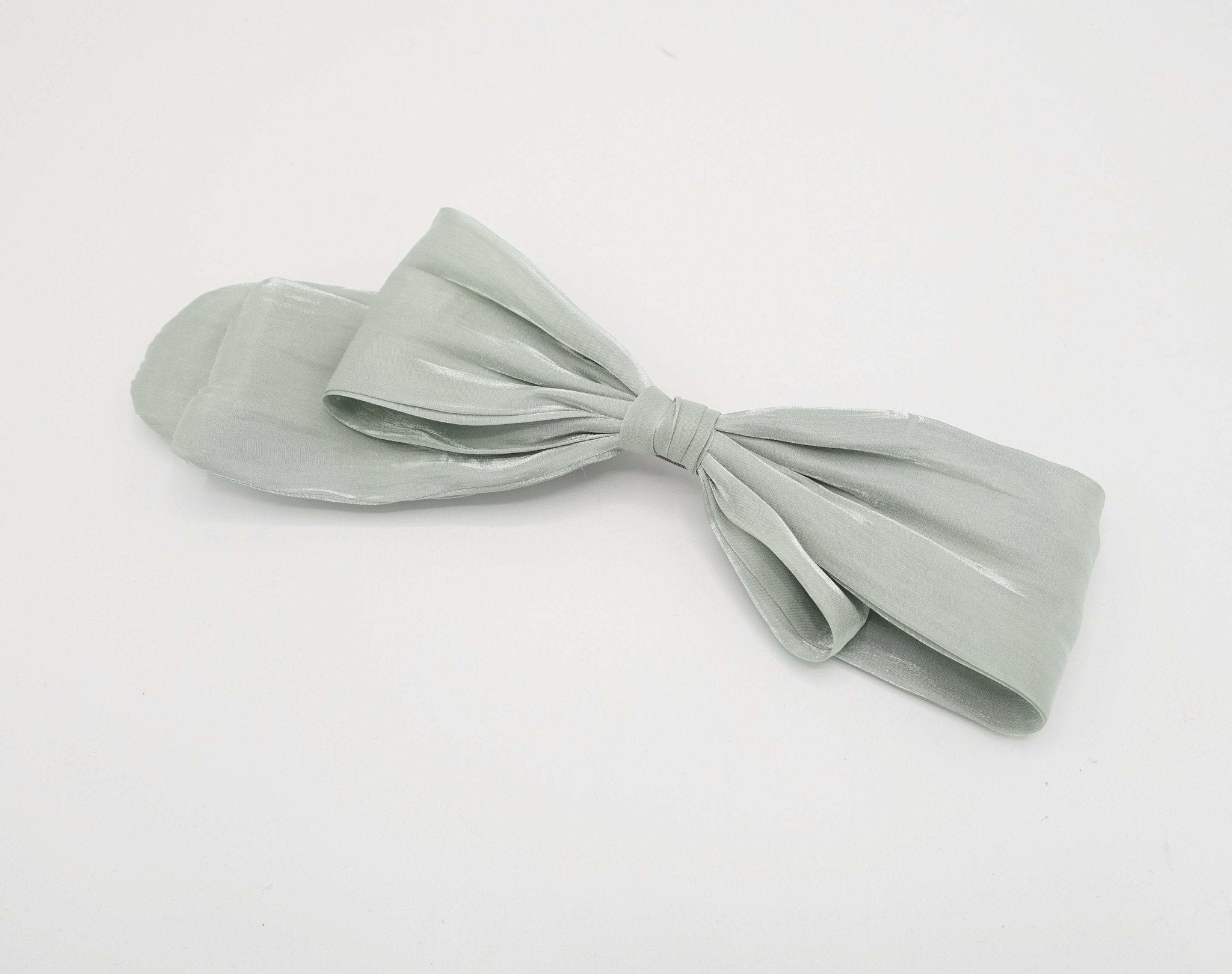 asymmetric organza hair bow stylish hair accessory for women