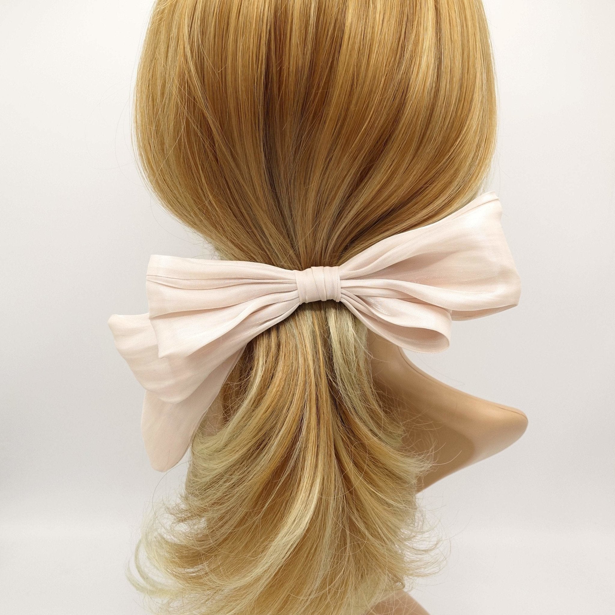 asymmetric organza hair bow stylish hair accessory for women