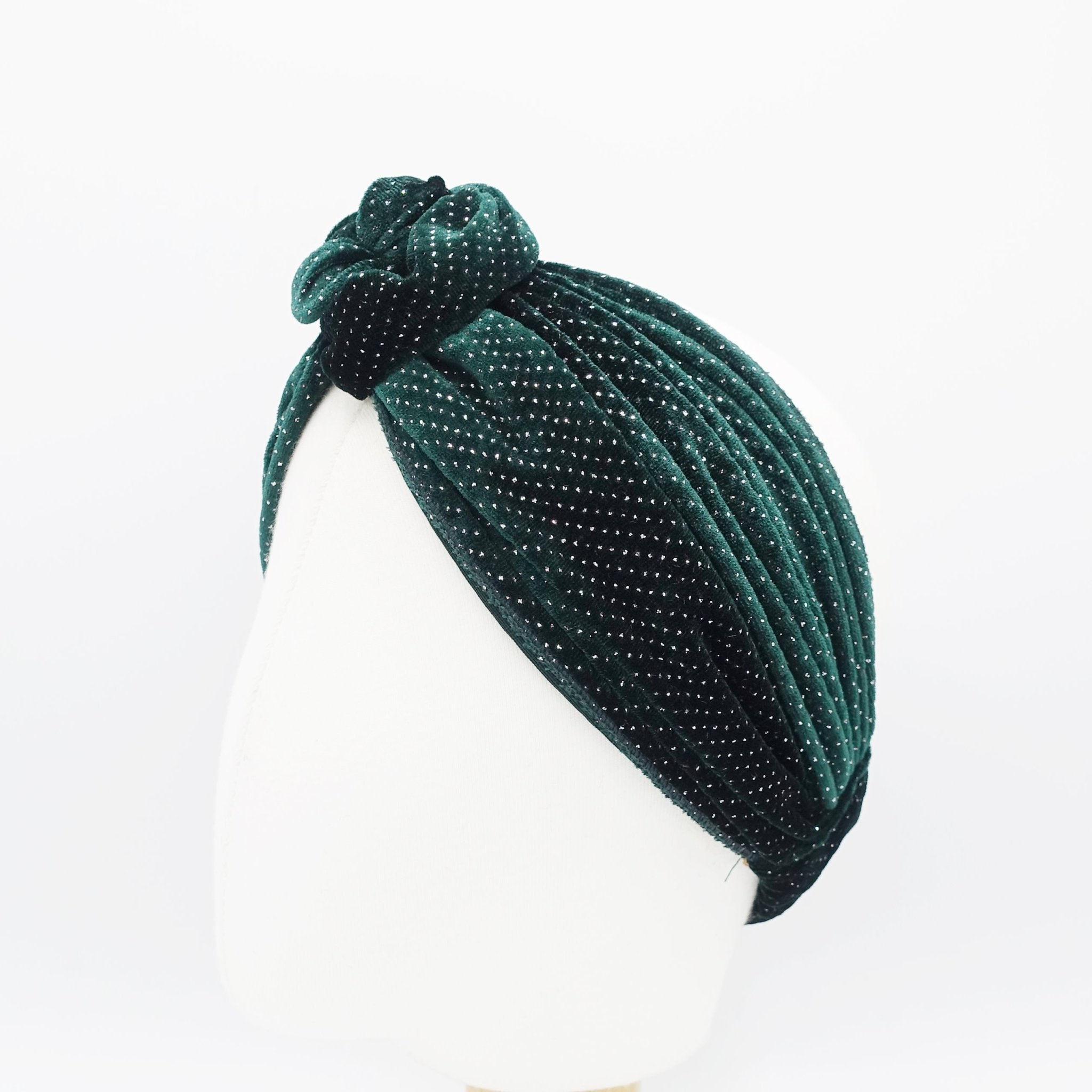 glittering velvet circle knot hair turban headband stylish Fall Winter hairband for women
