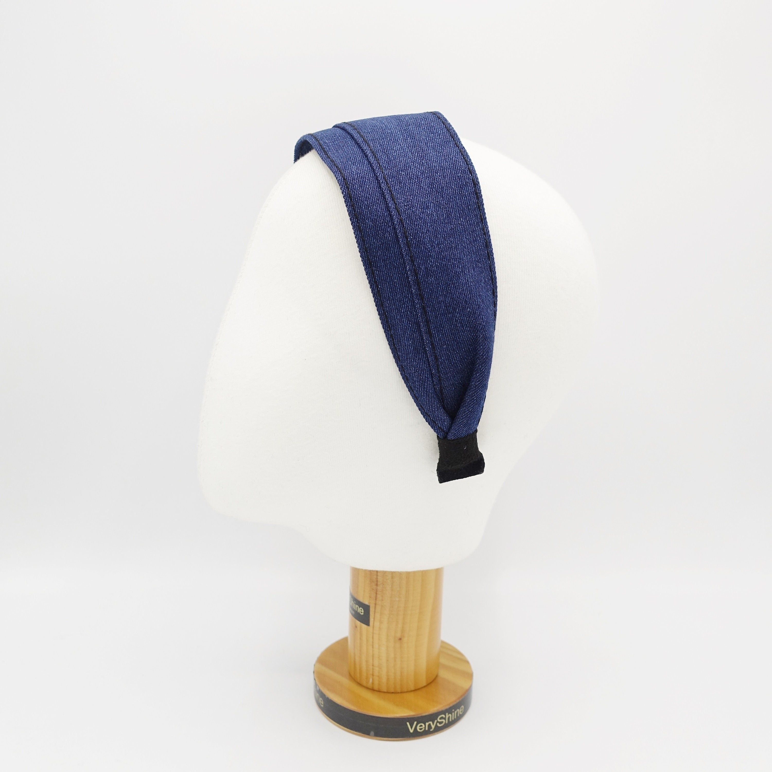 denim flat headband stitch hairband casual hair accessory for women