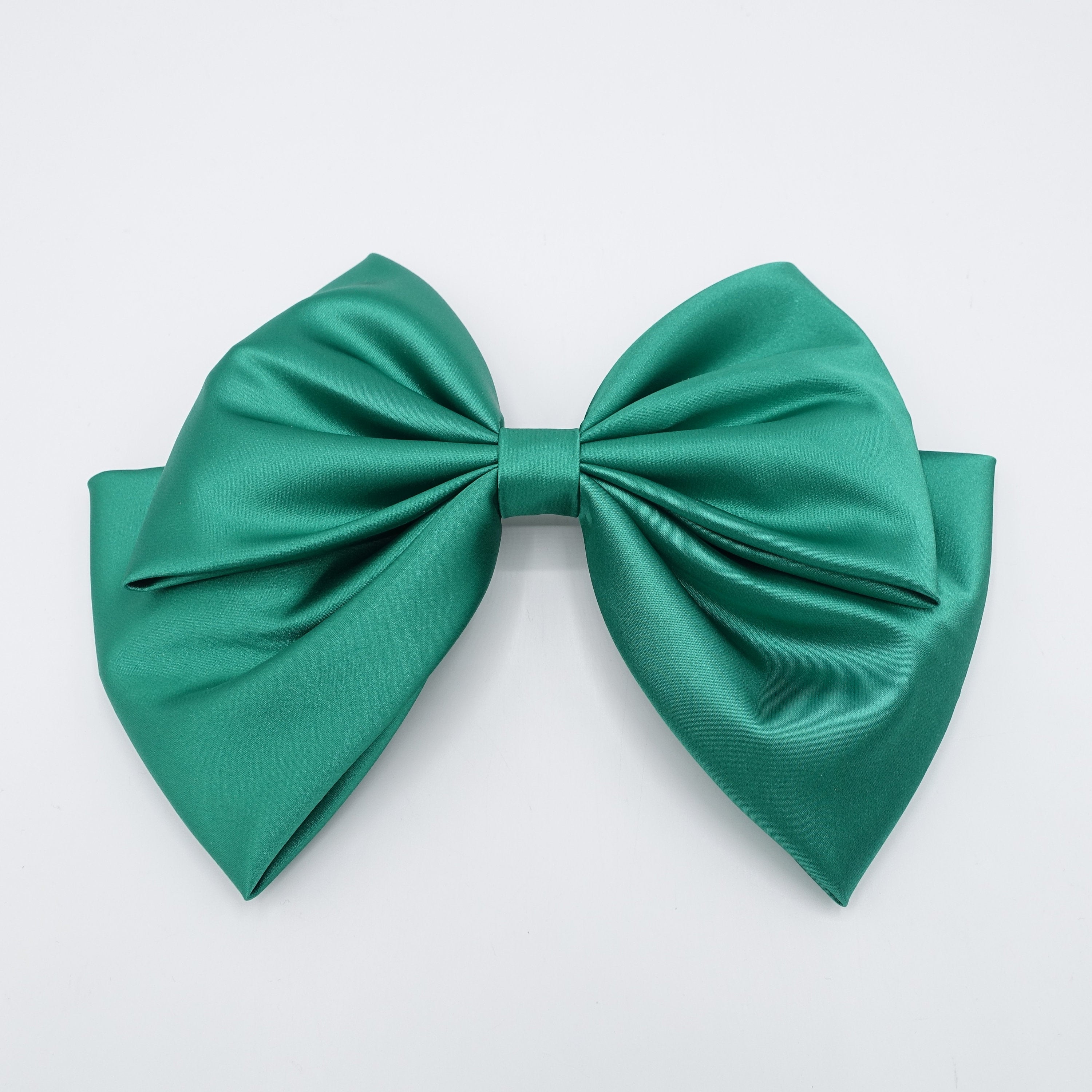 large glossy hair bow satin hair accessory for women