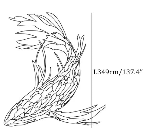 Kunstvis lantaarn kroonluchter maat