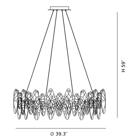 Luxe rookgrijze kristallen kroonluchter