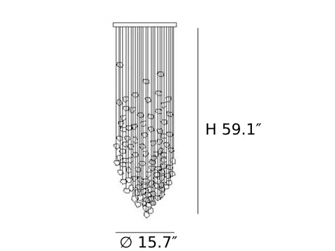 Stone Charcoal Chandelier Size A