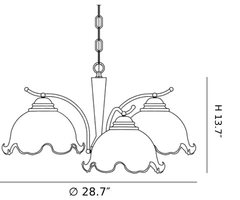 Vintage Petal Chandelier Size A