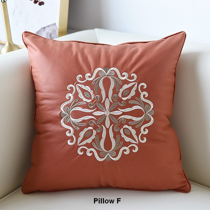 Large Decorative Pillows for Living Room, Modern Sofa Pillows, Flower Pattern Decorative Throw Pillows, Contemporary Throw Pillows