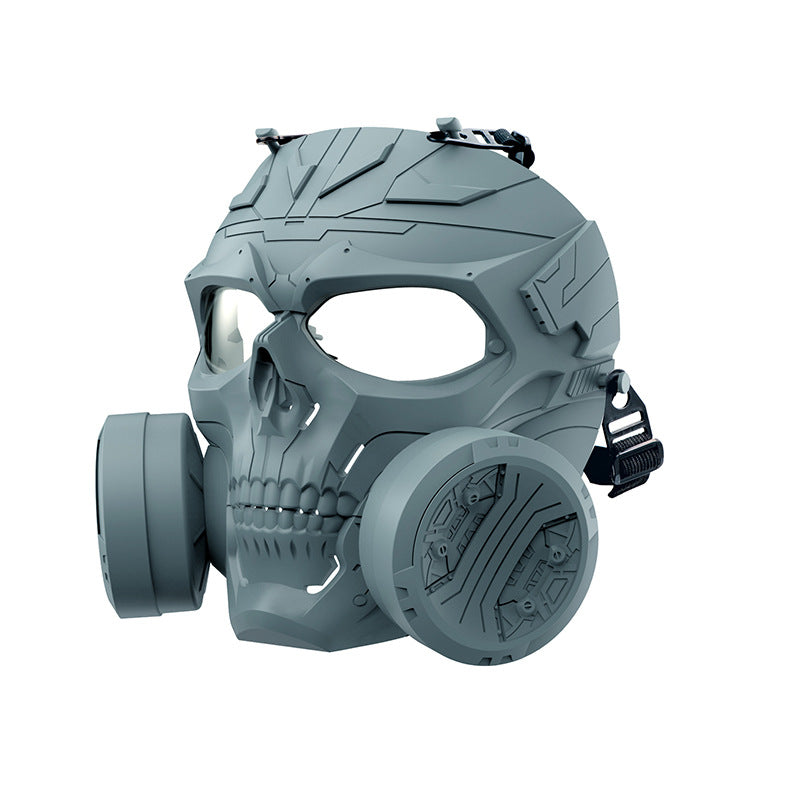 Mechanical Skull Double Fan Tactical Protective Mask Headgear