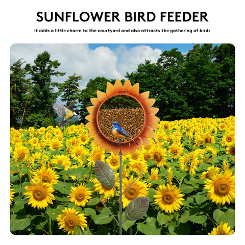 Create a cheerful dining spot for birds in your landscaping using GARTOL sunflower staked bird feeder.