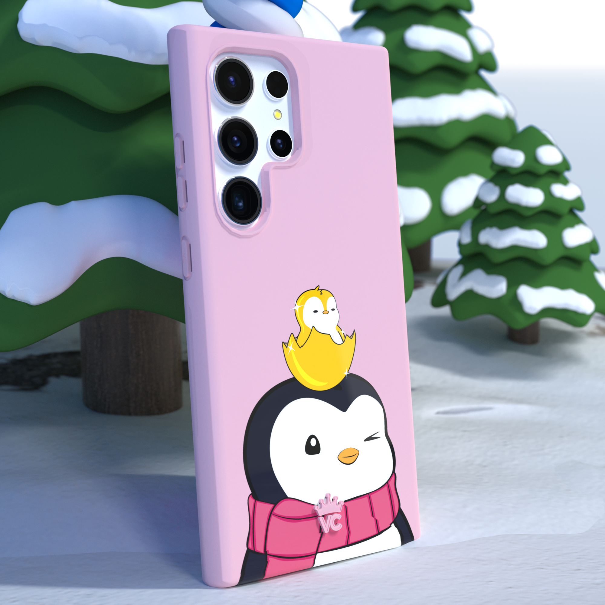 Pudgy Penguins Positive Pink?Samsung Case