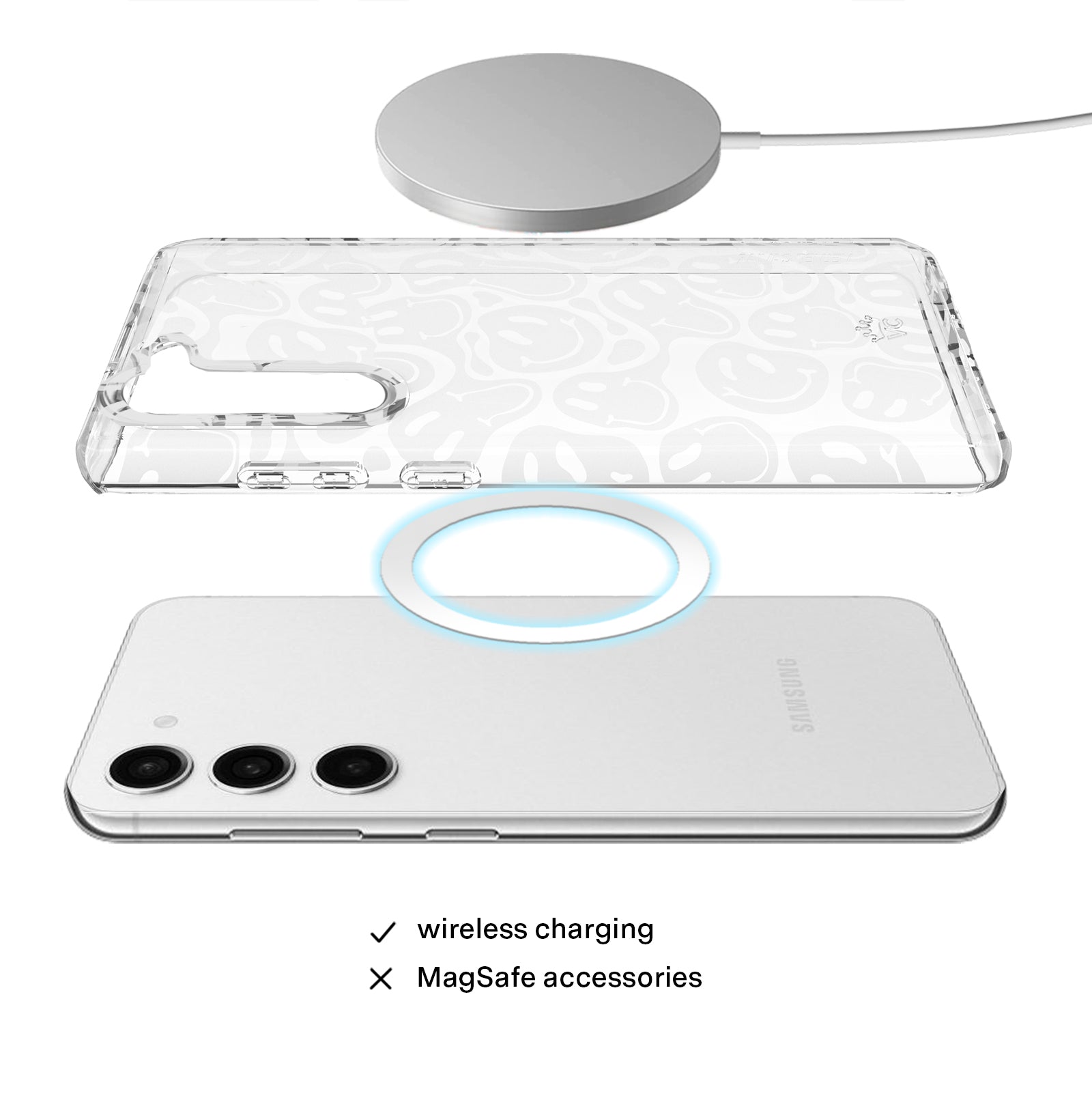Clear Frosted Smiley Samsung Case