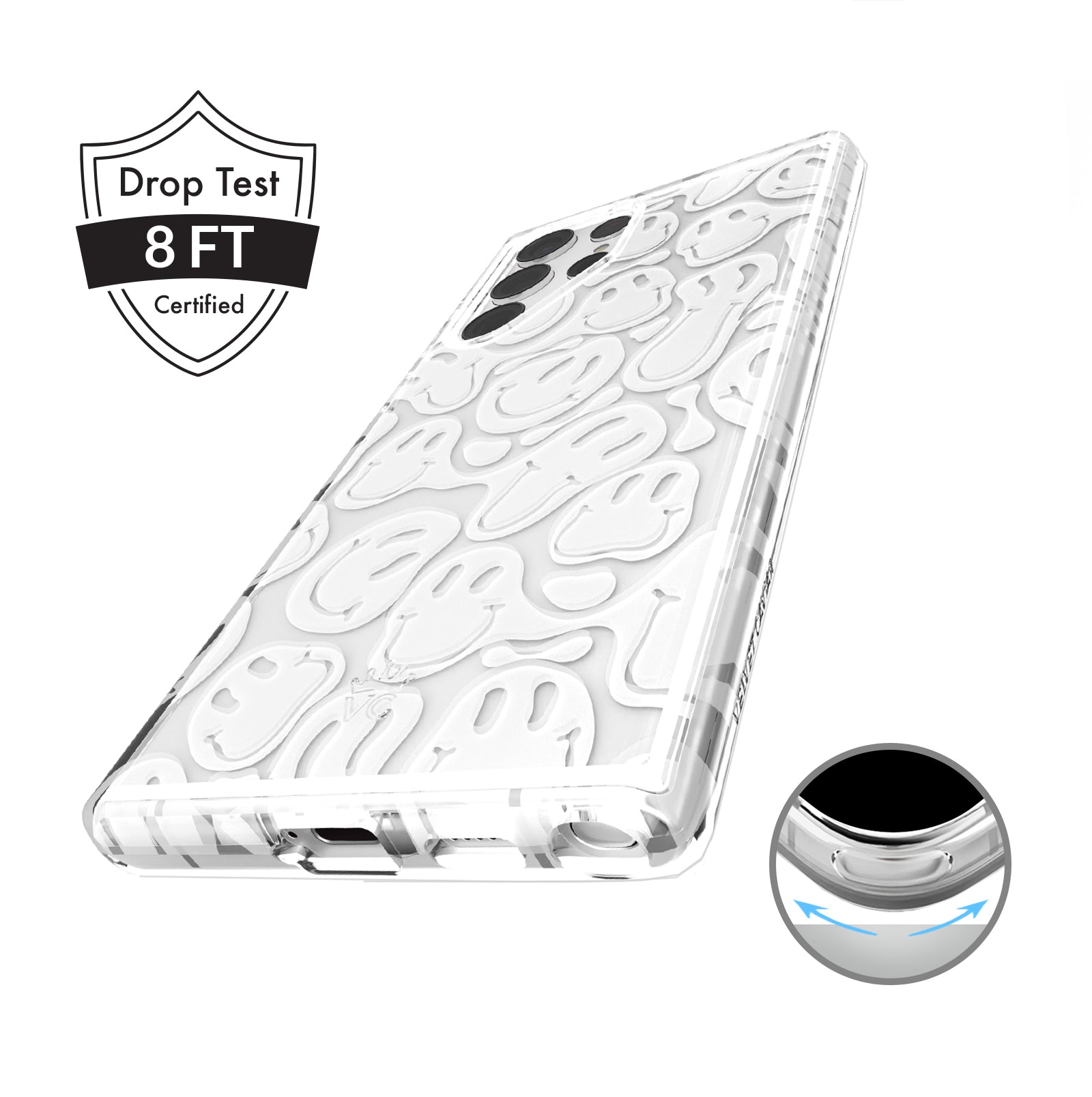 Clear Frosted Smiley Samsung Case