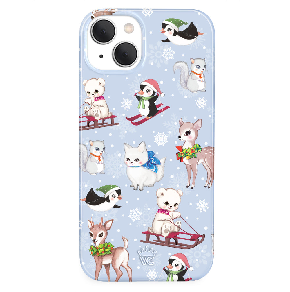 Winter Wonderland Baby Animals iPhone Case