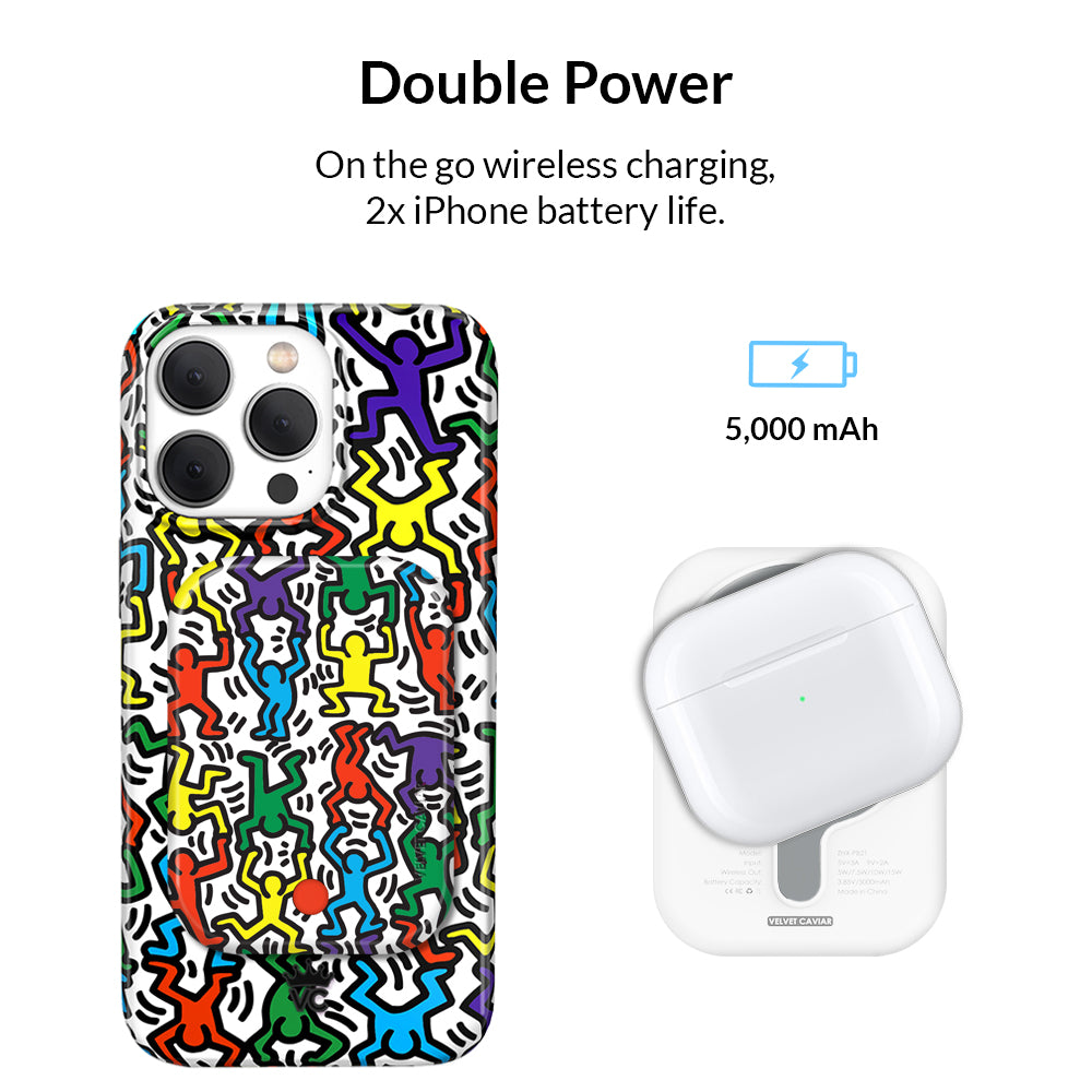 Keith Haring Rainbow Dancers MagSafe Battery Power Pack