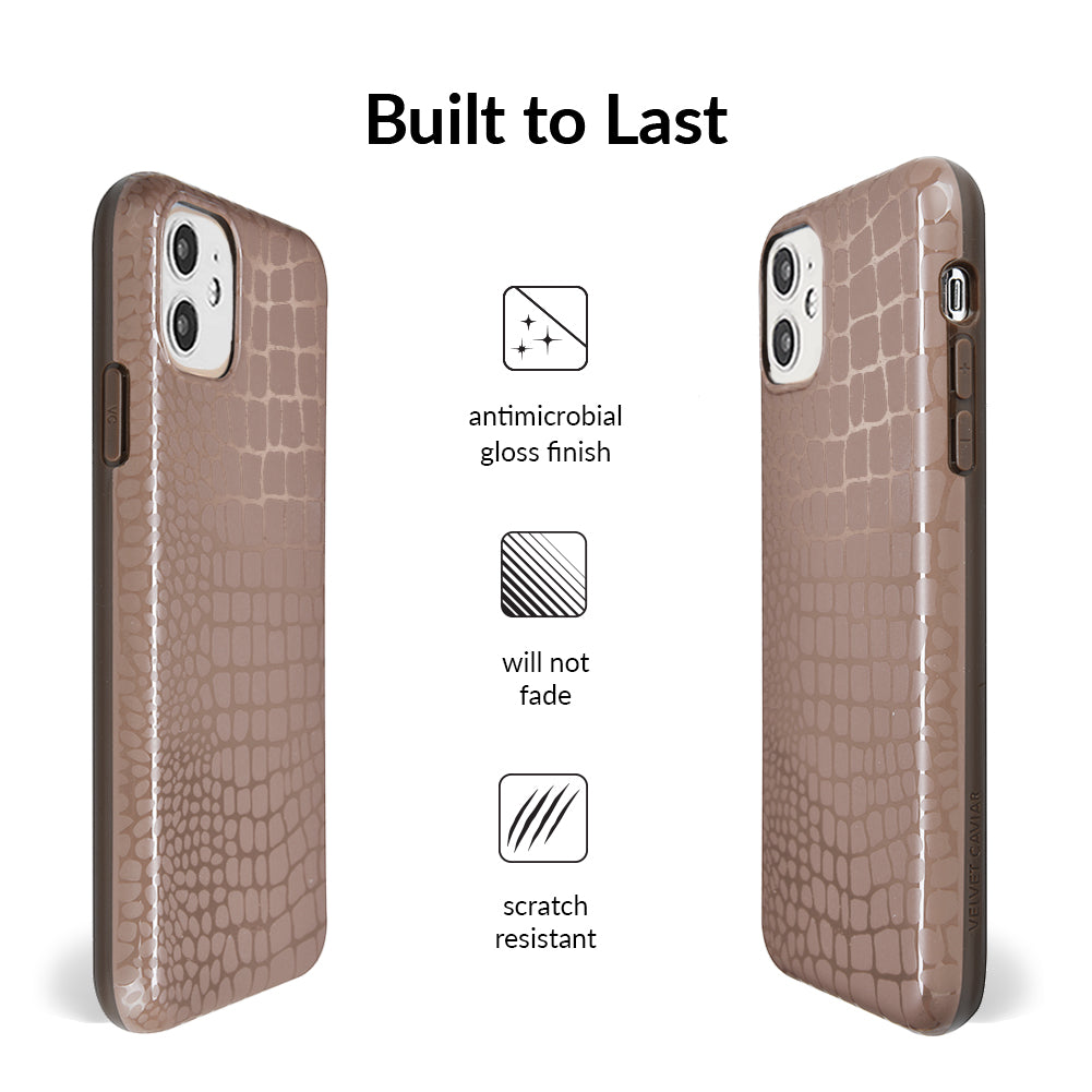 Khaki Croc iPhone Case