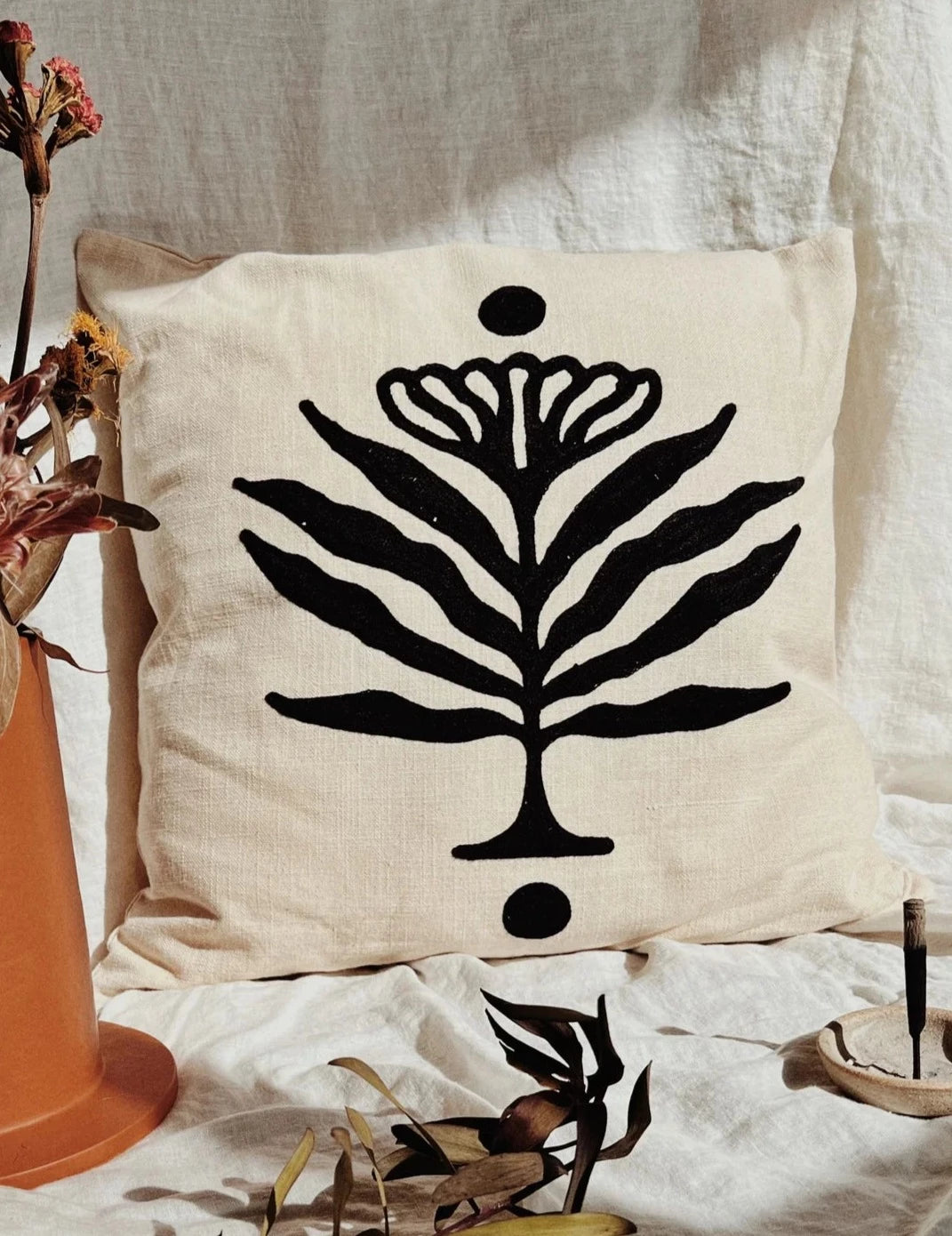 Royal Plant Feather Pillow