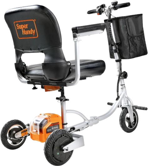 Super Handy GUT140 48V 3-Wheeled Lightweight Long Range with Extra Battery Folding Mobility Scooter New