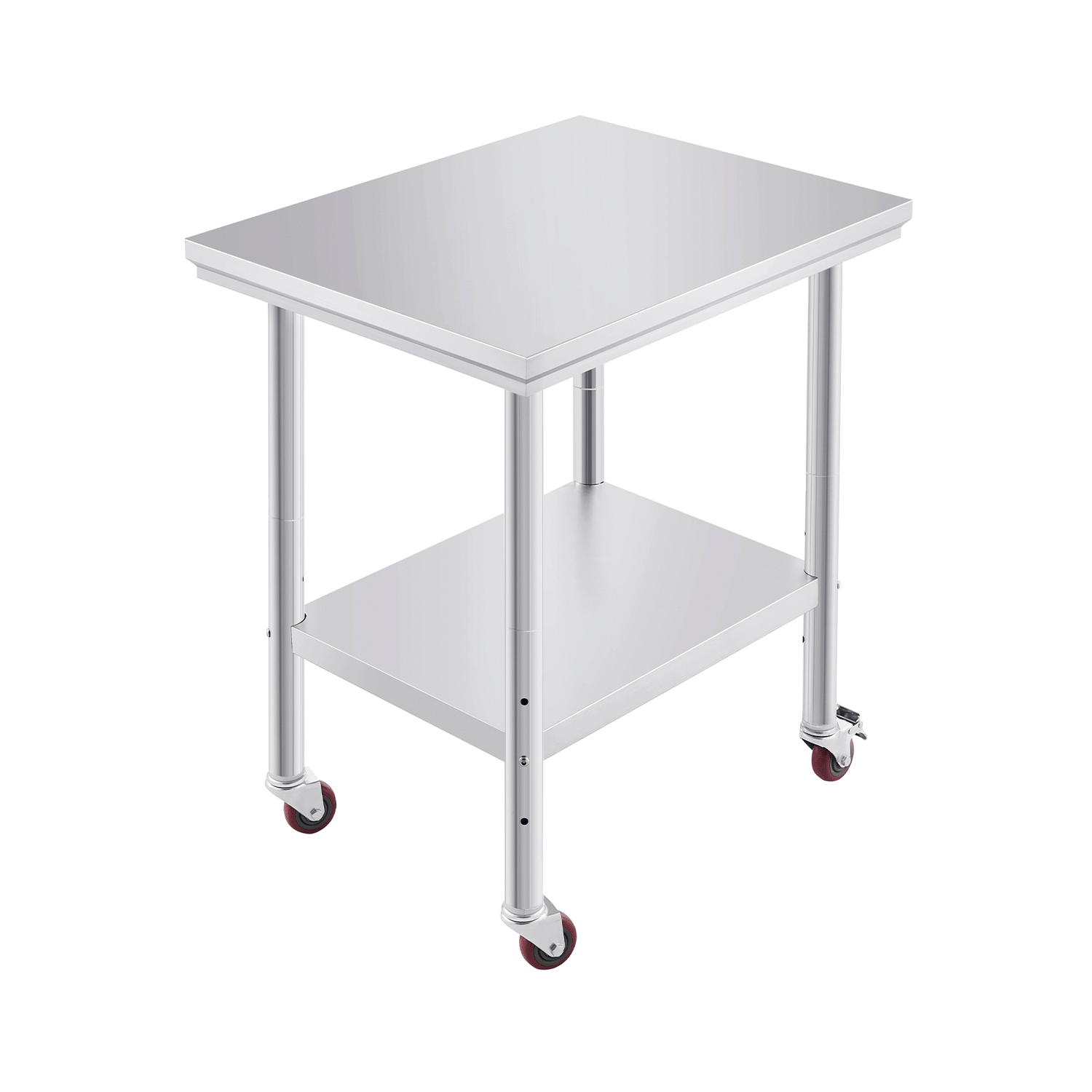 Stainless Steel Commercial Work Table with Wheels - 30