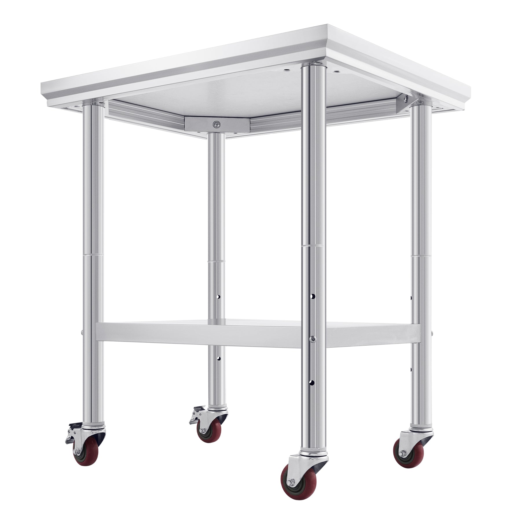 Stainless Steel Commercial Work Table with Wheels - 30