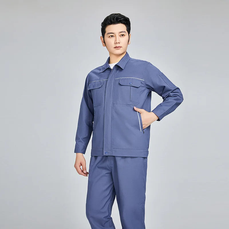 Work clothing For Men and Women Reflective stripes safety working Uniforms factory mechanical repairman worker Coveralls welding