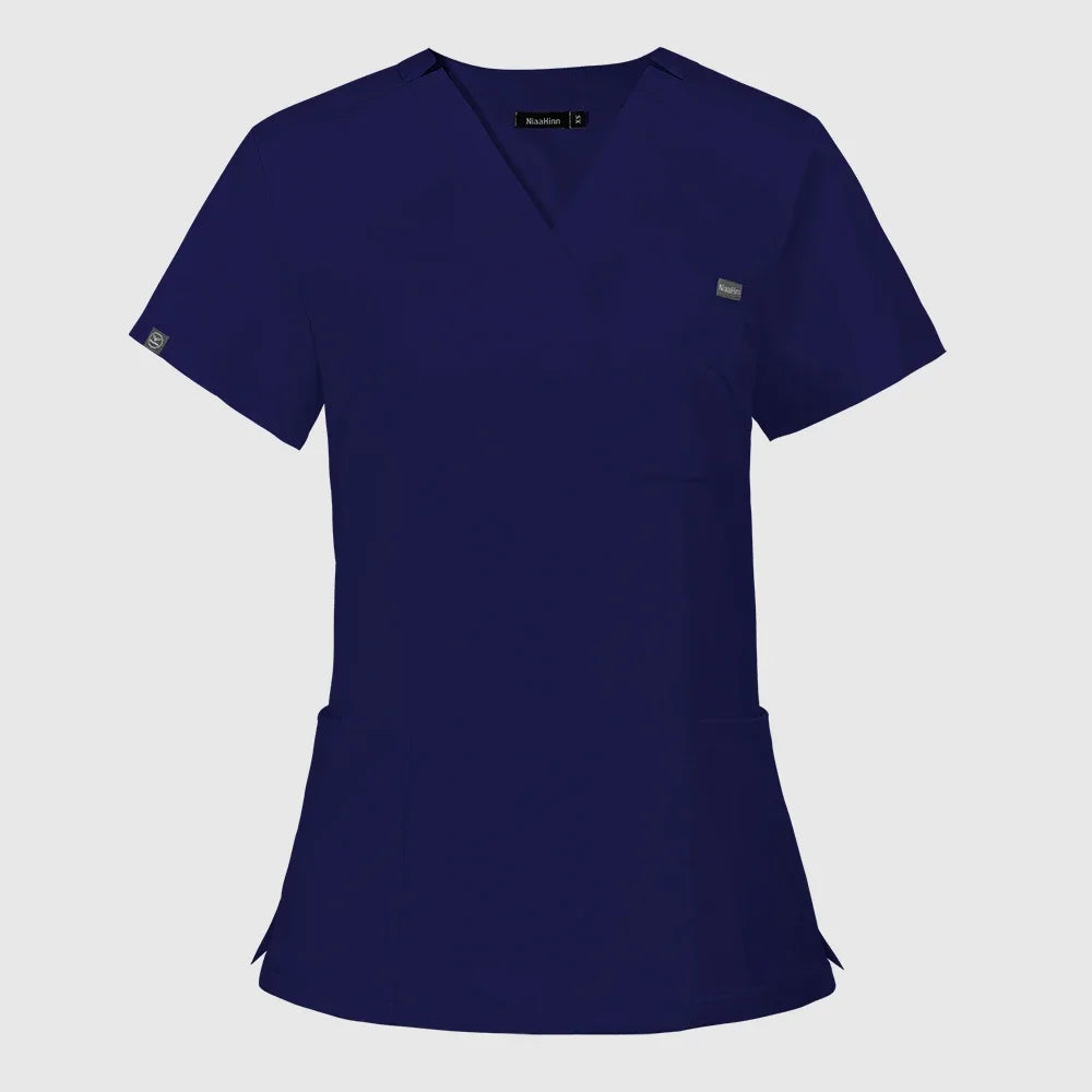 Hospital Overall Scrub Tops Women Dentist Working Uniform Nurse Scrub Uniformes Hospital Workwear Beauty Salon Pharmacy Clothes