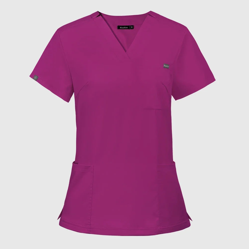 Hospital Overall Scrub Tops Women Dentist Working Uniform Nurse Scrub Uniformes Hospital Workwear Beauty Salon Pharmacy Clothes