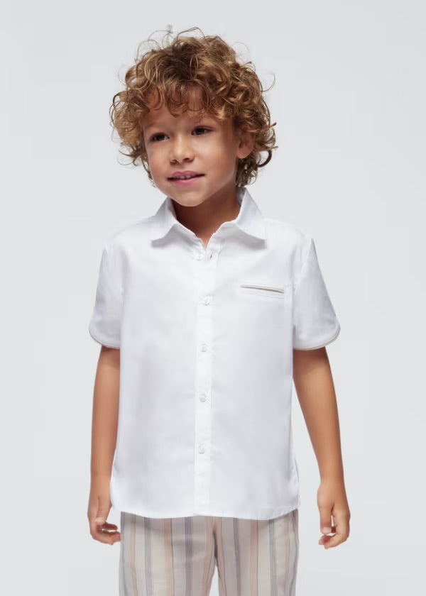 Boys White Short Sleeve Polo Shirt | Style 3112 - 32 Blanco