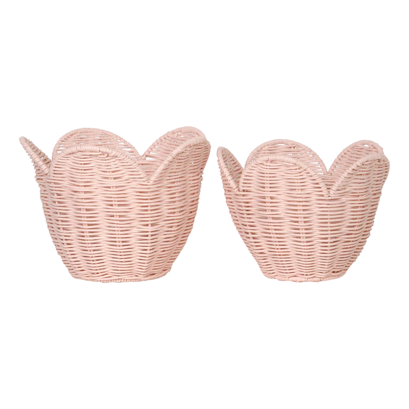 Rattan Lily Basket Set