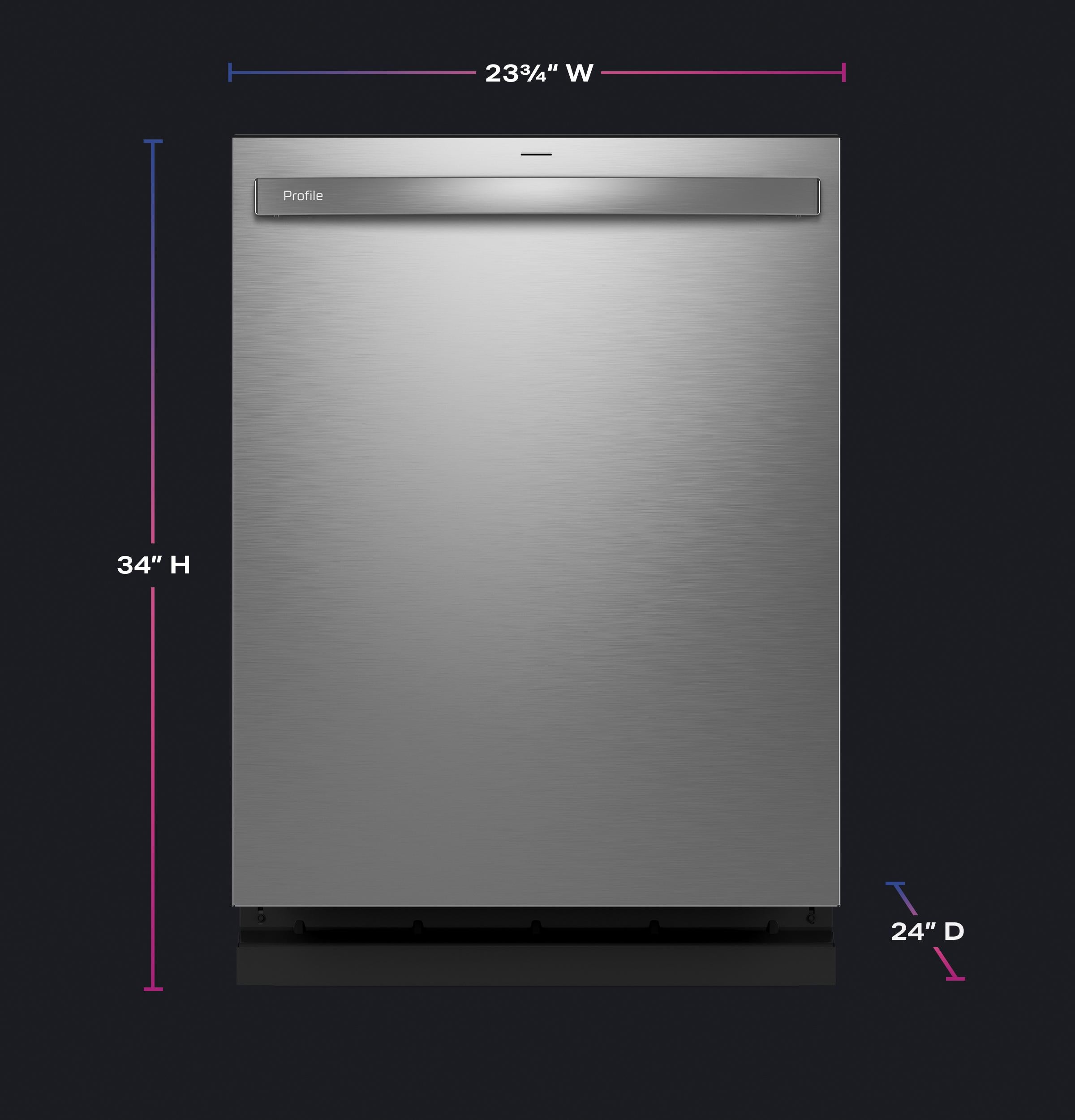 GE Profile? ENERGY STAR? Fingerprint Resistant Top Control Stainless Interior Dishwasher with Microban? Antimicrobial Technology with Sanitize Cycle