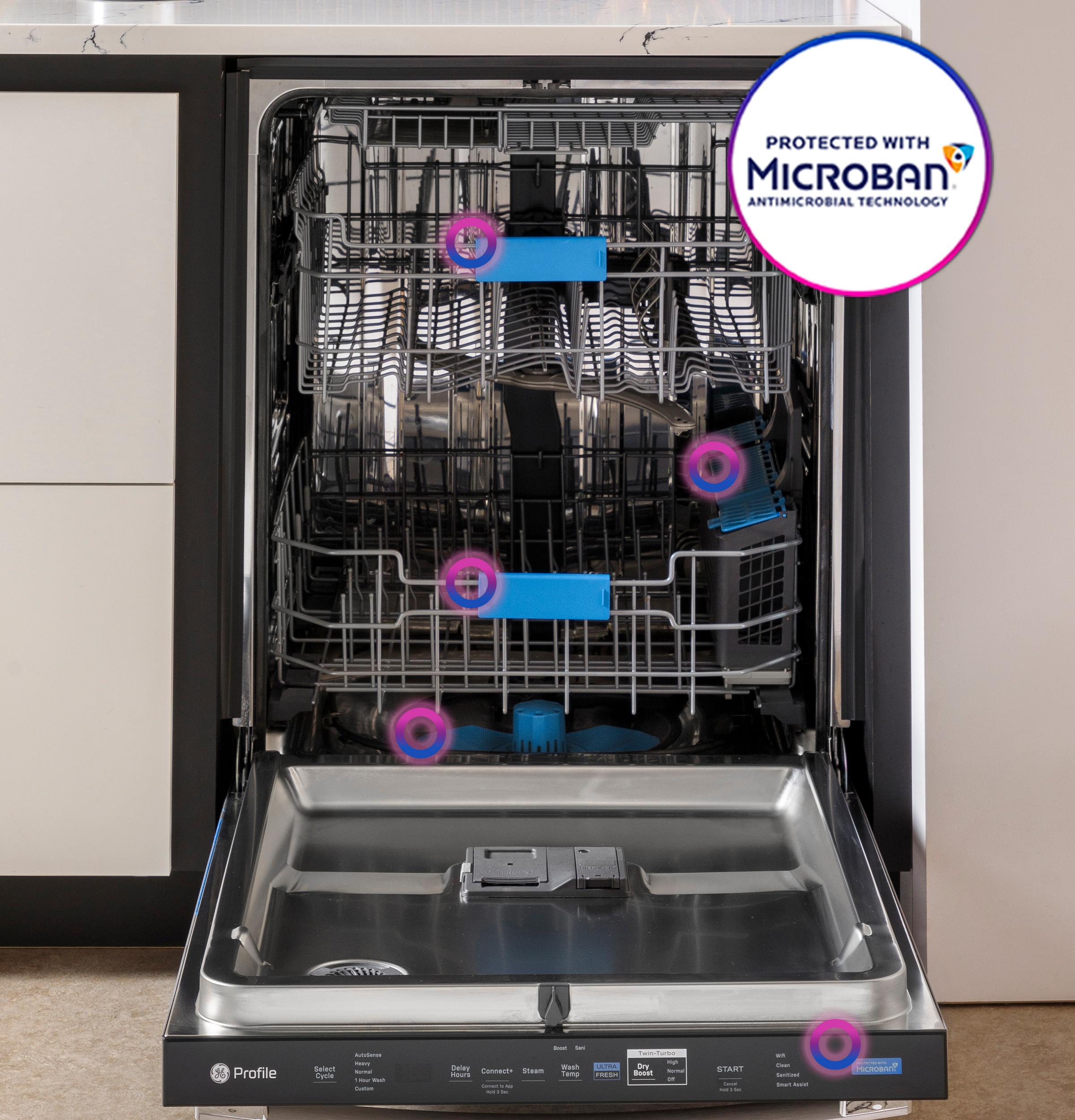 GE Profile? ENERGY STAR Smart UltraFresh System Dishwasher with Microban? Antimicrobial Technology with Deep Clean Washing 3rd Rack, 42 dBA