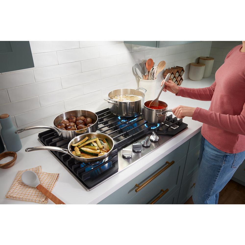 Whirlpool 30-inch Gas Cooktop with EZ-2-Lift? Hinged Cast-Iron Grates