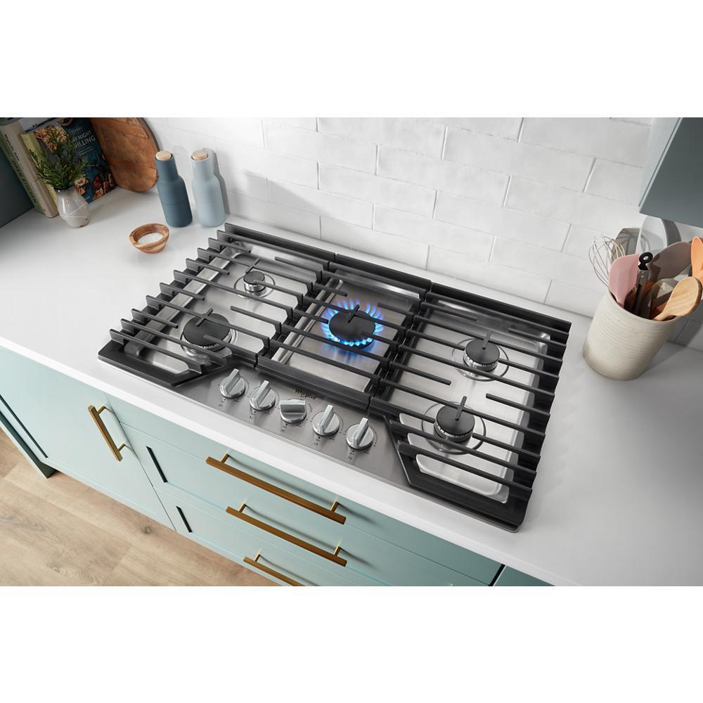 Whirlpool 30-inch Gas Cooktop with Fifth Burner