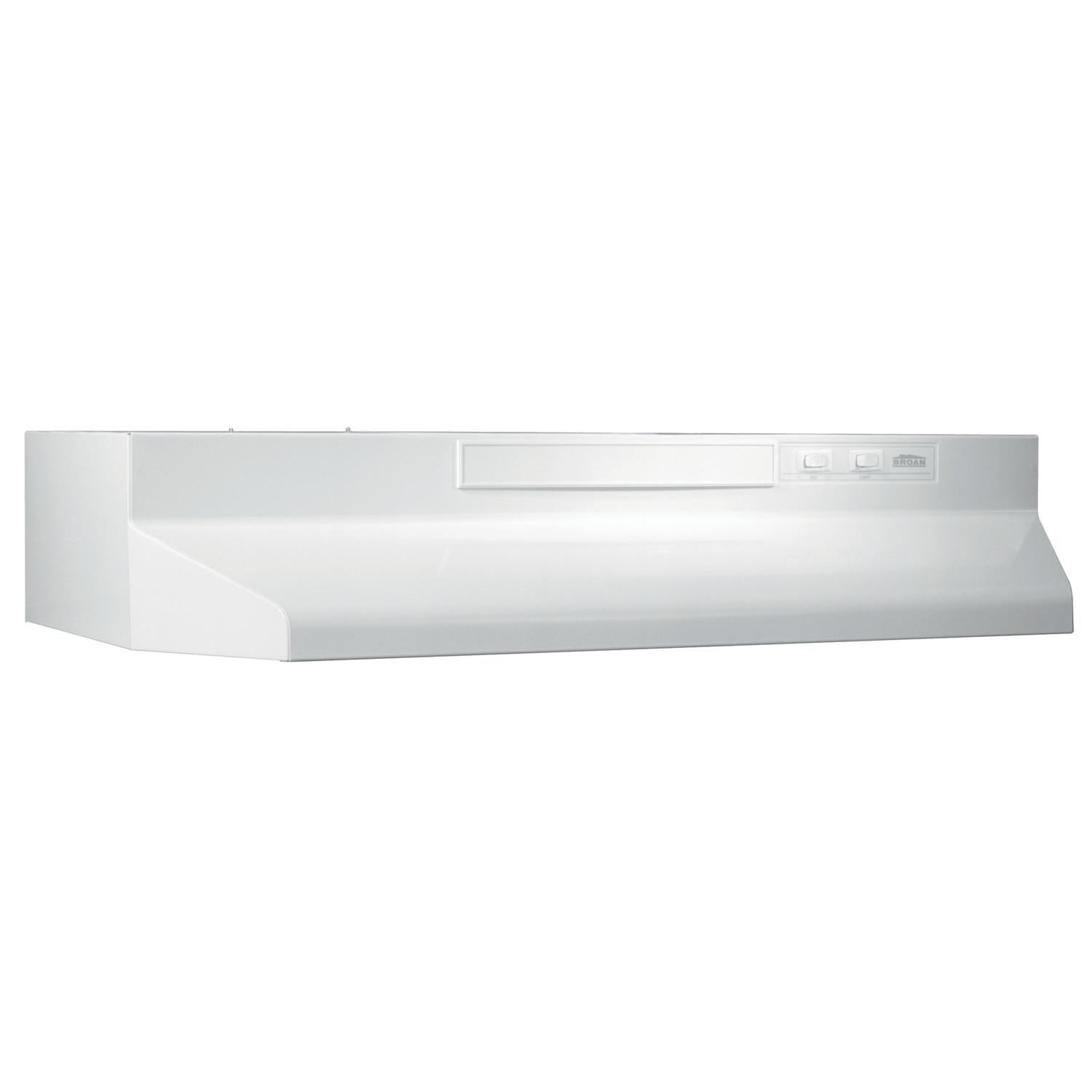 Broan? 42-Inch Convertible Under-Cabinet Range Hood, 230 Max Blower CFM, White-on-White