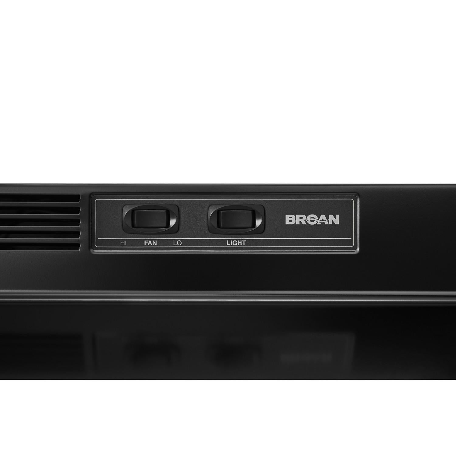 Broan? 21-Inch Ductless Under-Cabinet Range Hood, Black