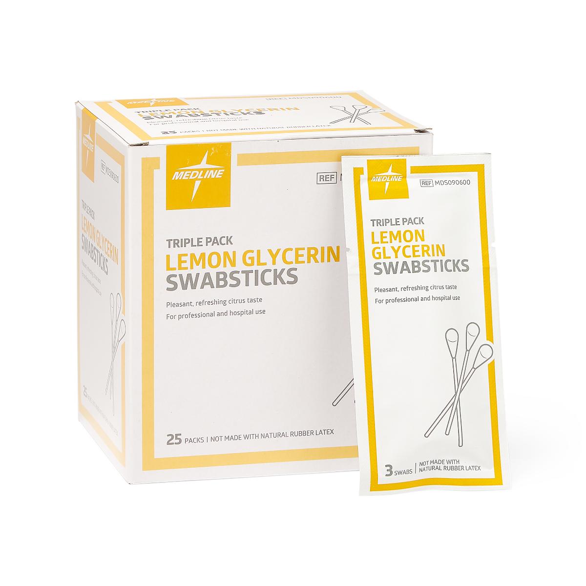 Medline Lemon Glycerin Swabsticks