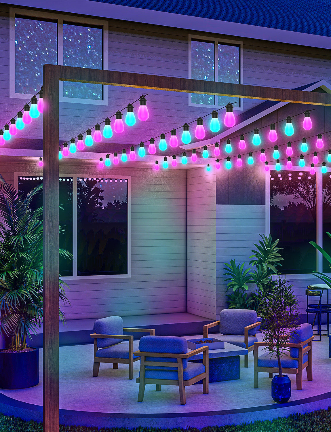 RGBIC Smart Outdoor String Lights outdoor string light Cooglow