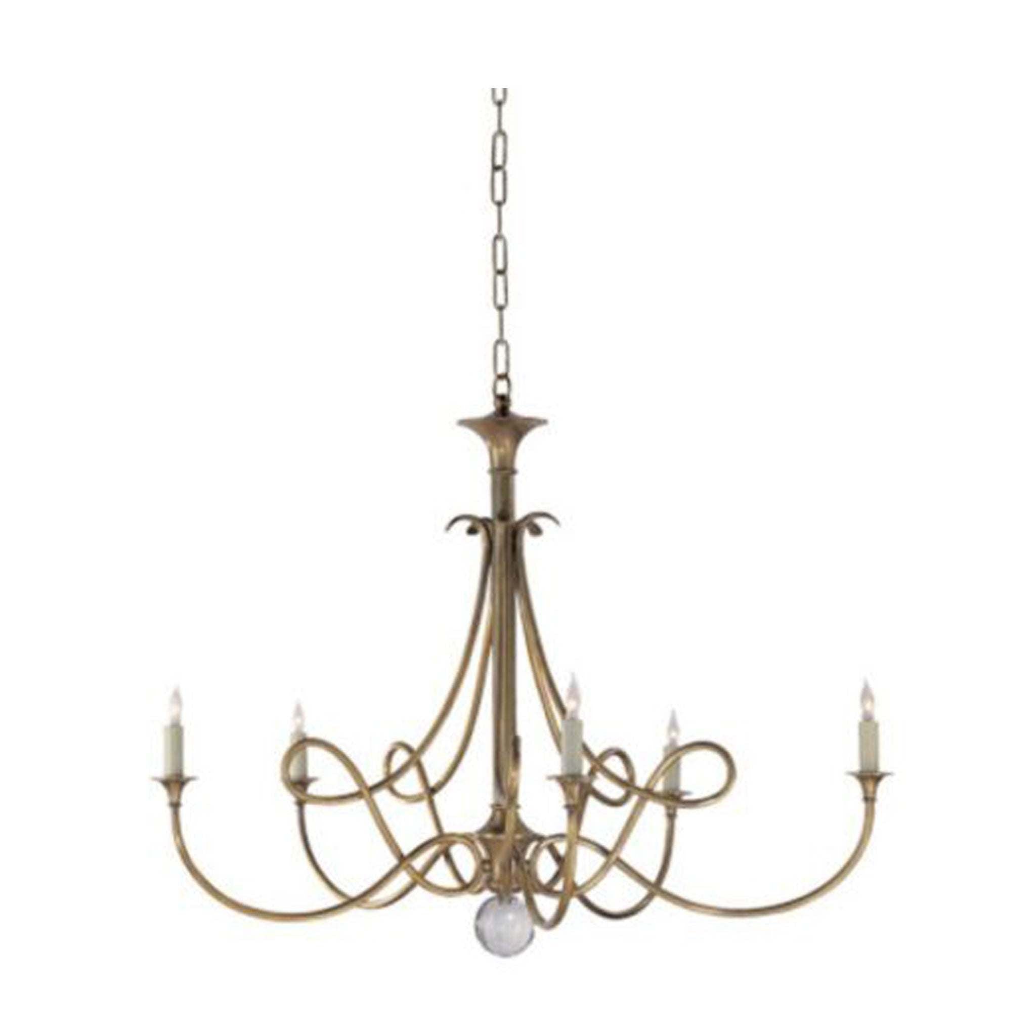 ERIC COHLER DOUBLE TWIST 5 LIGHT CHANDELIER, 36