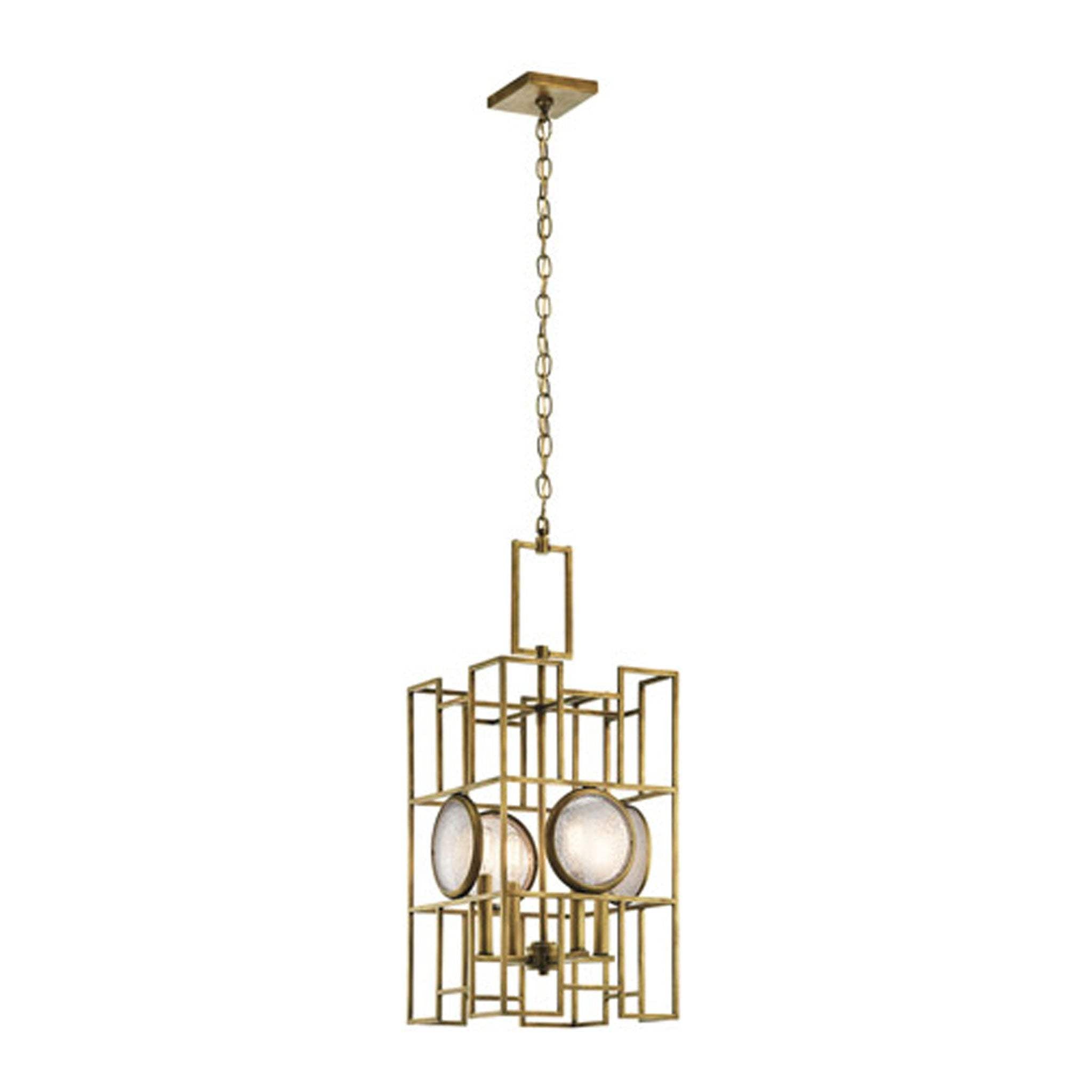 Kichler 43933NBR Vance 4 Light 13 inch Pendant, Natural Brass