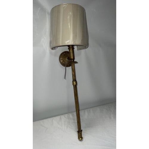 Michel Tail Sconce in Gild with Natural Paper Shade