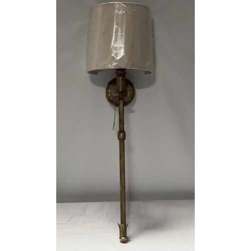 Michel Tail Sconce in Gild with Natural Paper Shade